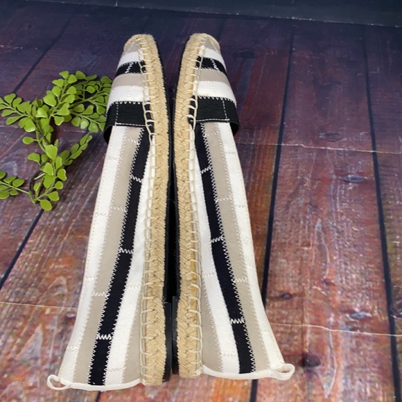 Coastal Striped Neutral Espadrilles by Adrienne Vittadini - Picture 5 of 12